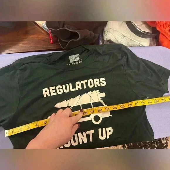 Dark Green REGULATORS Graphic Design T-shirt - Picture 4 of 4